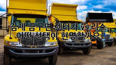 김제 금구면 렌터카 vs 리스: 어떤 선택이 현명할까요?