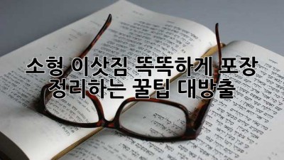 📦 소형 이삿짐, 똑똑하게 포장 & 정리하는 꿀팁 대방출! 🍯